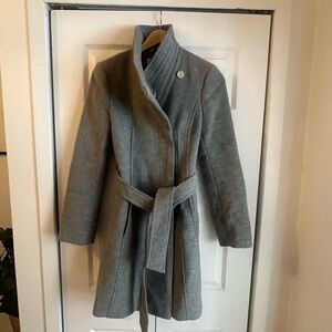 Babaton Gray Wool Coat